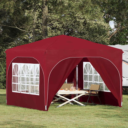 Pop-up Party Tent 290 x 290 x 245 cm Burgundy