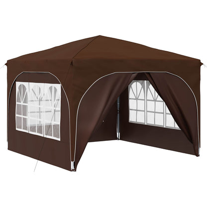 Pop-up Party Tent 290 x 290 x 245 cm Brown