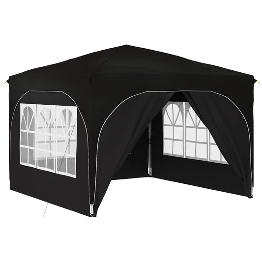 Pop-up Party Tent 290 x 290 x 245 cm Black