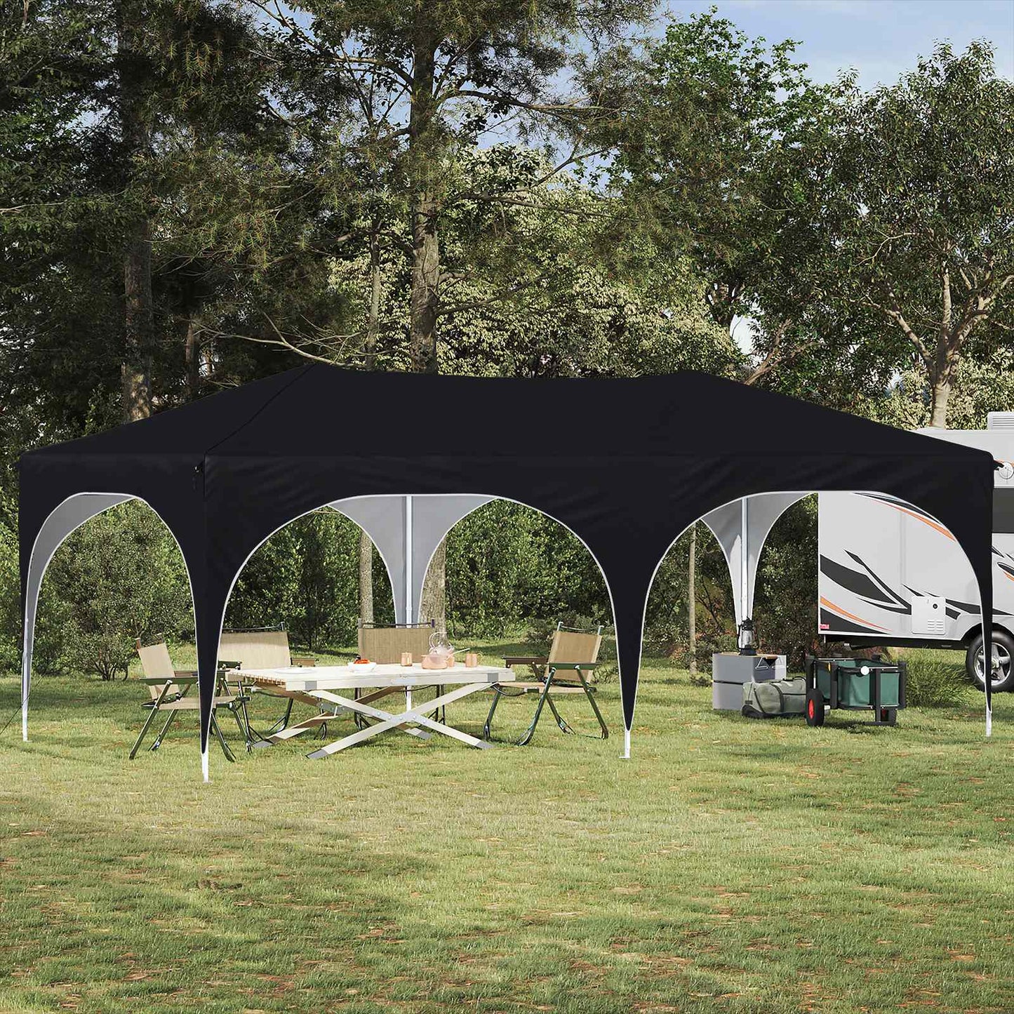 Pop-up Party Tent 575 x 288 x 245 cm Anthracite Oxford Fabric