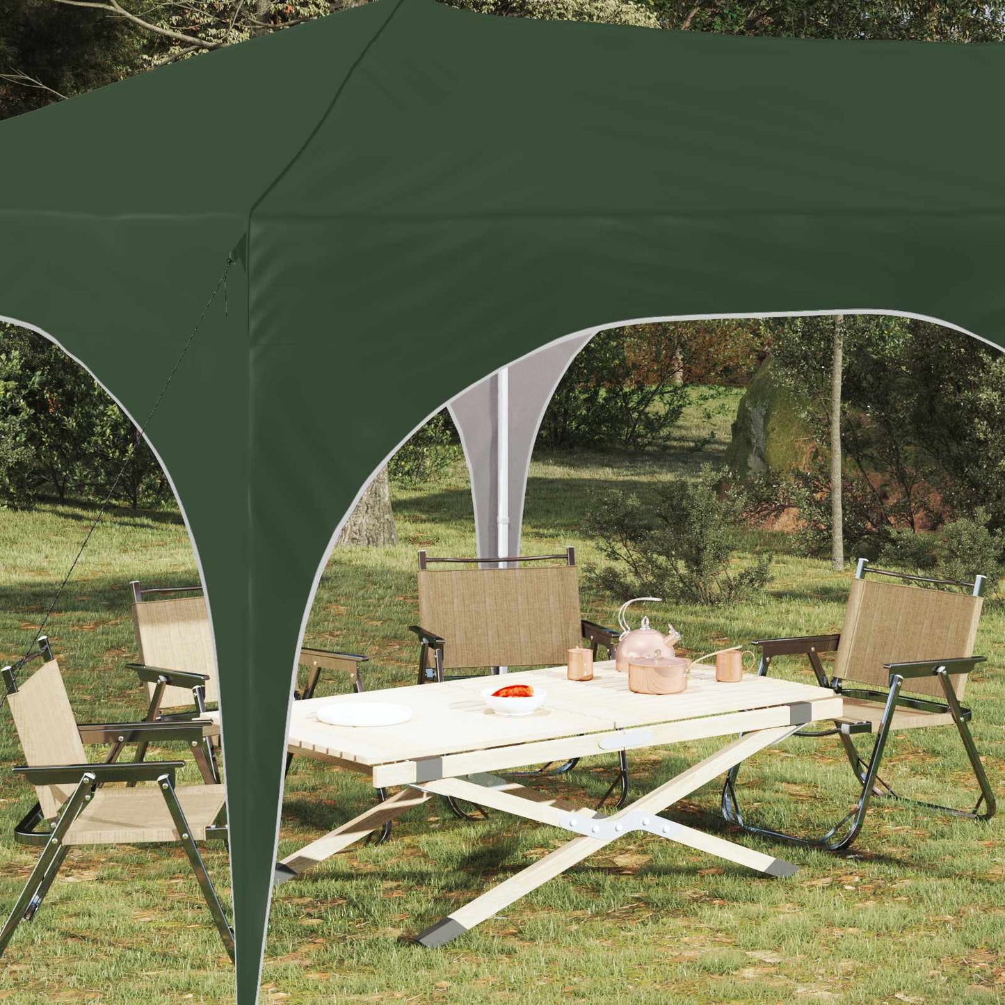 Pop-up Party Tent 575 x 288 x 245 cm Green Oxford Fabric