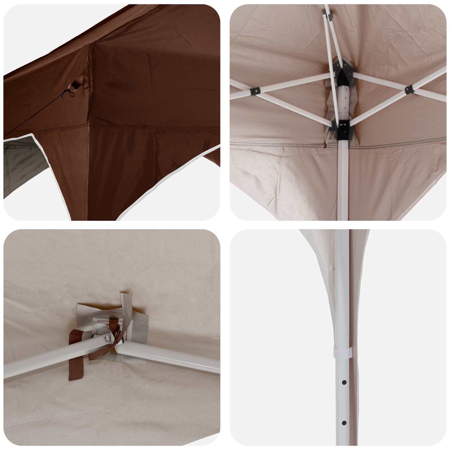 Pop-up Party Tent 575 x 288 x 245 cm Brown Oxford Fabric
