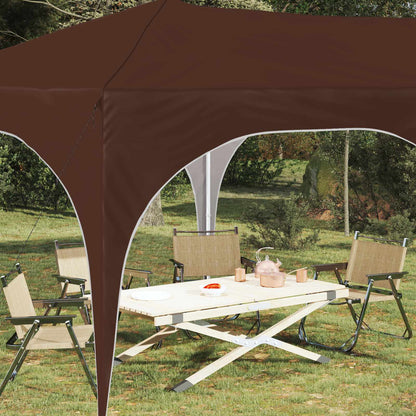 Pop-up Party Tent 575 x 288 x 245 cm Brown Oxford Fabric