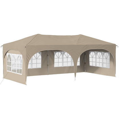 Pop-up Party Tent 575 x 288 x 245 cm Cream Oxford Fabric