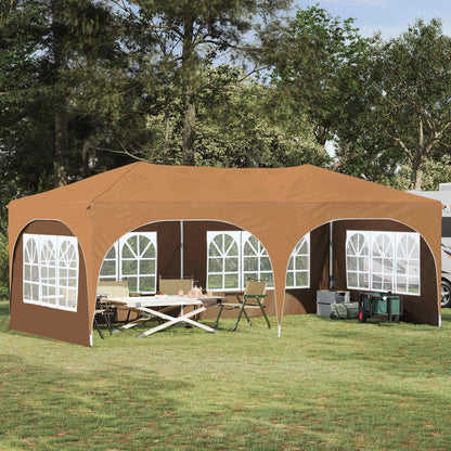 Pop-up Party Tent 575 x 288 x 245 cm Beige Oxford Fabric