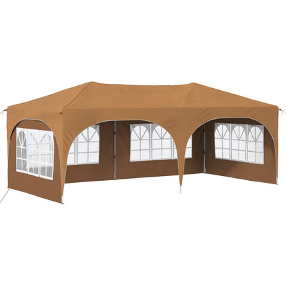 Pop-up Party Tent 575 x 288 x 245 cm Beige Oxford Fabric