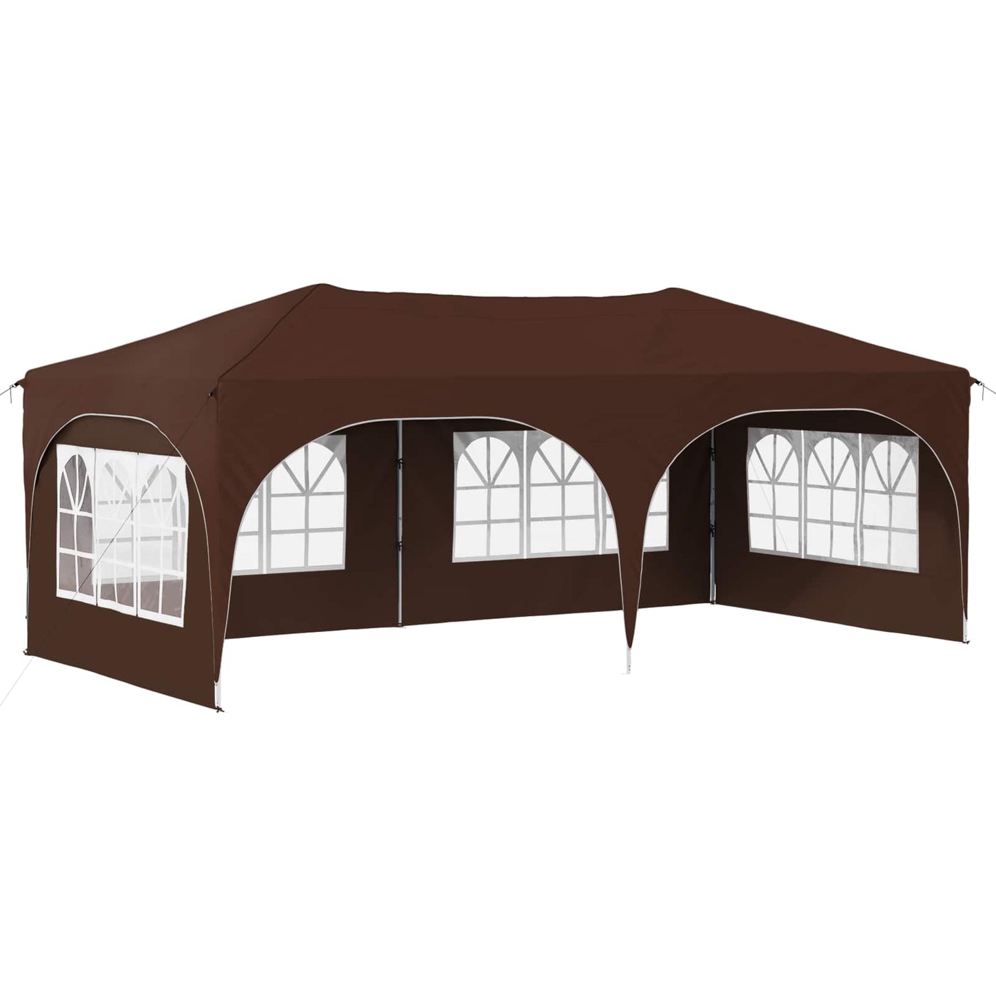 Pop-up Party Tent 575 x 288 x 245 cm Brown Oxford Fabric