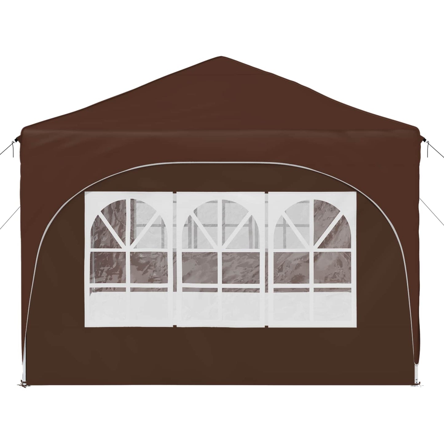 Pop-up Party Tent 575 x 288 x 245 cm Brown Oxford Fabric