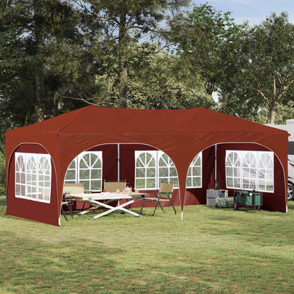 Pop-up Party Tent 575 x 288 x 245 cm Terracotta Oxford Fabric