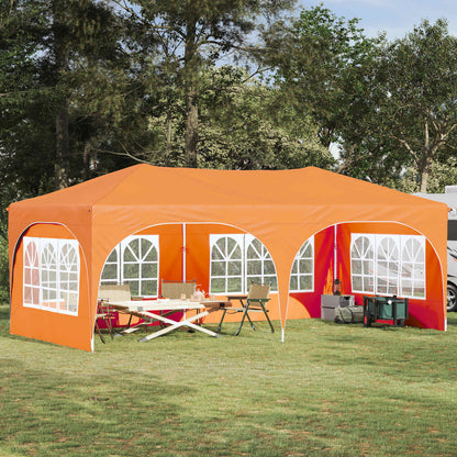 Pop-up Party Tent 575 x 288 x 245 cm Orange Oxford Fabric