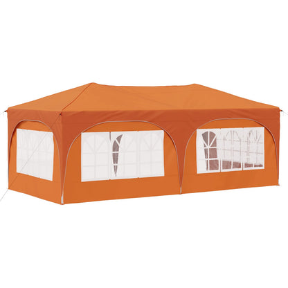 Pop-up Party Tent 575 x 288 x 245 cm Orange Oxford Fabric