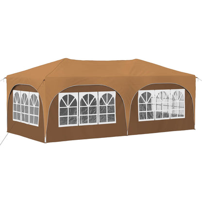 Pop-up Party Tent 575 x 288 x 245 cm Beige Oxford Fabric