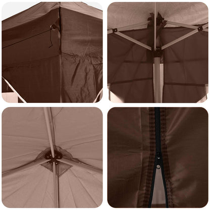 Pop-up Party Tent 575 x 288 x 245 cm Brown Oxford Fabric