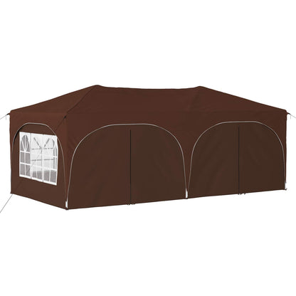Pop-up Party Tent 575 x 288 x 245 cm Brown Oxford Fabric