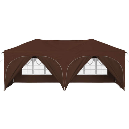 Pop-up Party Tent 575 x 288 x 245 cm Brown Oxford Fabric