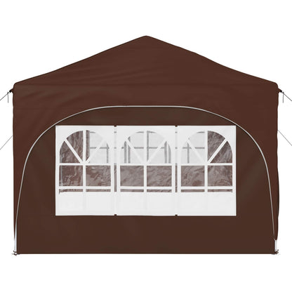 Pop-up Party Tent 575 x 288 x 245 cm Brown Oxford Fabric
