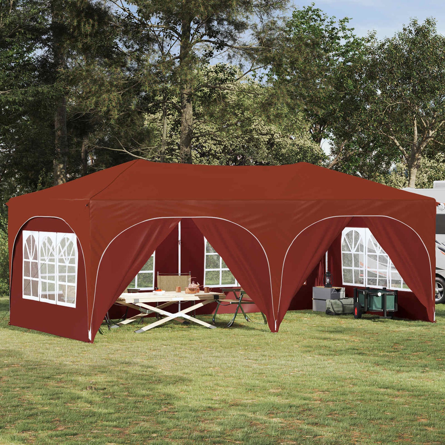 Pop-up Party Tent 575 x 288 x 245 cm Terracotta Oxford Fabric