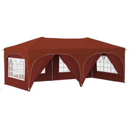Pop-up Party Tent 575 x 288 x 245 cm Terracotta Oxford Fabric