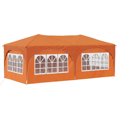 Pop-up Party Tent 575 x 288 x 245 cm Orange Oxford Fabric
