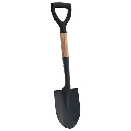 Shovel Black 68.5 cm Power Coated Steel and Solid Wood