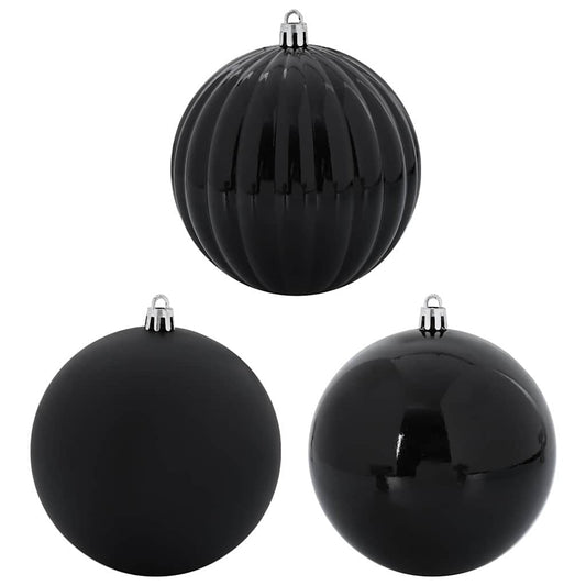 Christmas Bauble Set 9 pcs Black