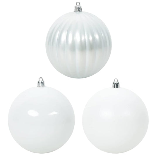 Christmas Bauble Set 9 pcs White