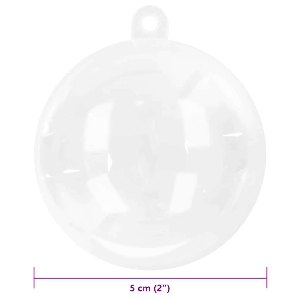 Christmas Bauble Set 50 pcs Transparent Ø 5 cm