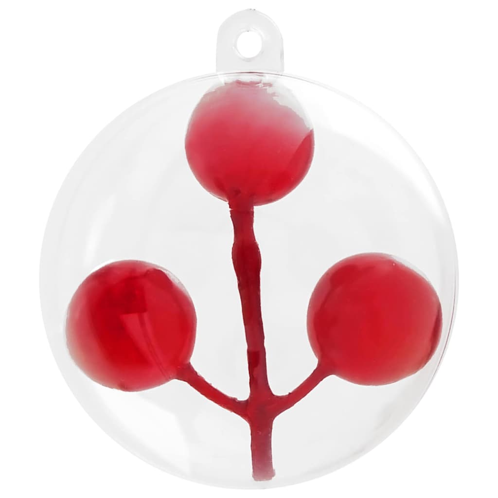 Christmas Bauble Set 200 pcs Transparent Ø 5 cm