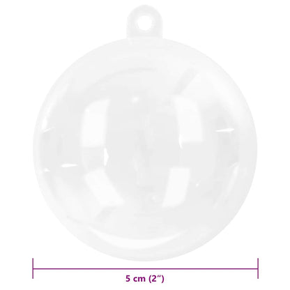 Christmas Bauble Set 200 pcs Transparent Ø 5 cm