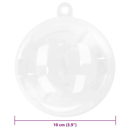 Christmas Bauble Set 100 pcs Transparent Ø 10 cm