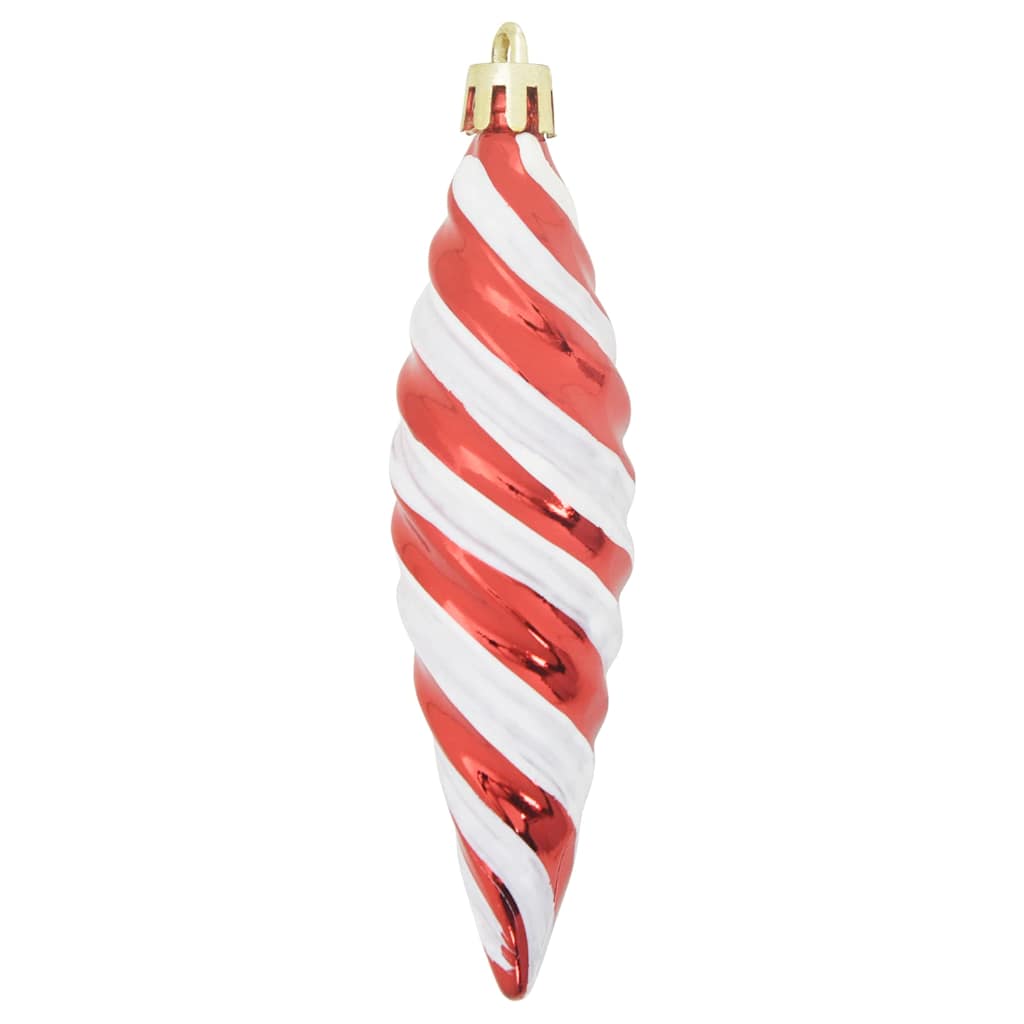 Christmas Spiral Shape Ball 40 pcs Red Plastic