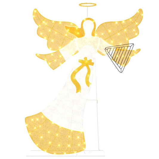 Lighted Angle LEDs Warm White 116 x 29 x 158.5 cm Polyester