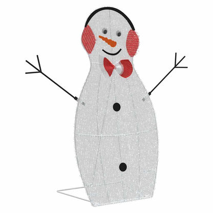 Lighted Snowman Family 3 pcs Warm White Polyester