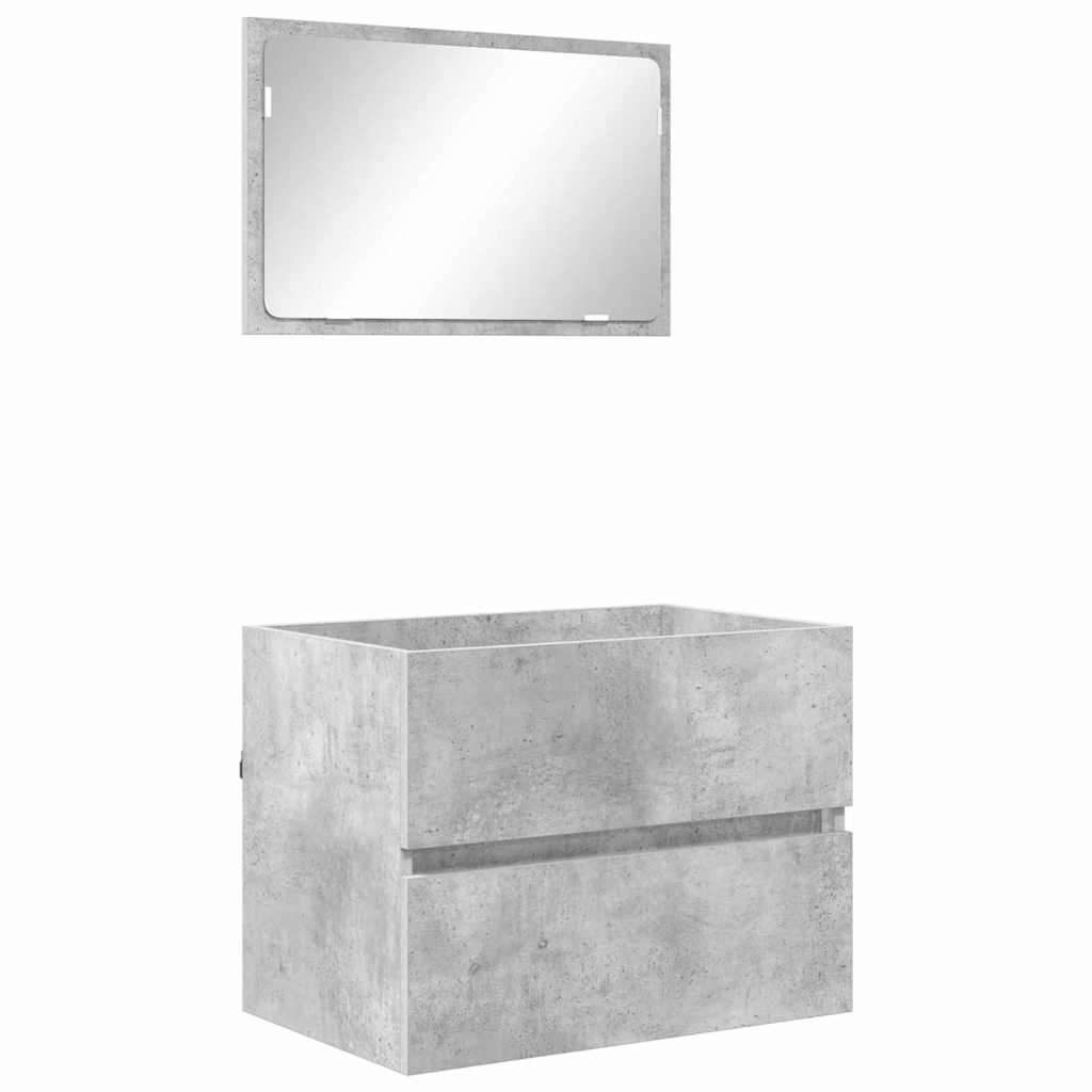 Bathroom Furniture Set Concrete Grey 60 x 38.3 x 45 cm