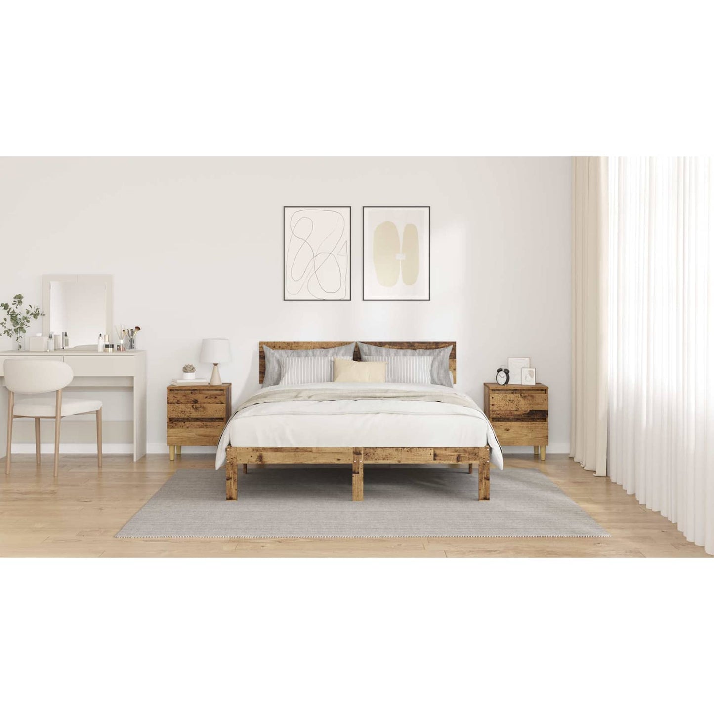 Bed Cabinets 2 pcs Old Wood 40 x 35 x 50 cm Engineered Wood
