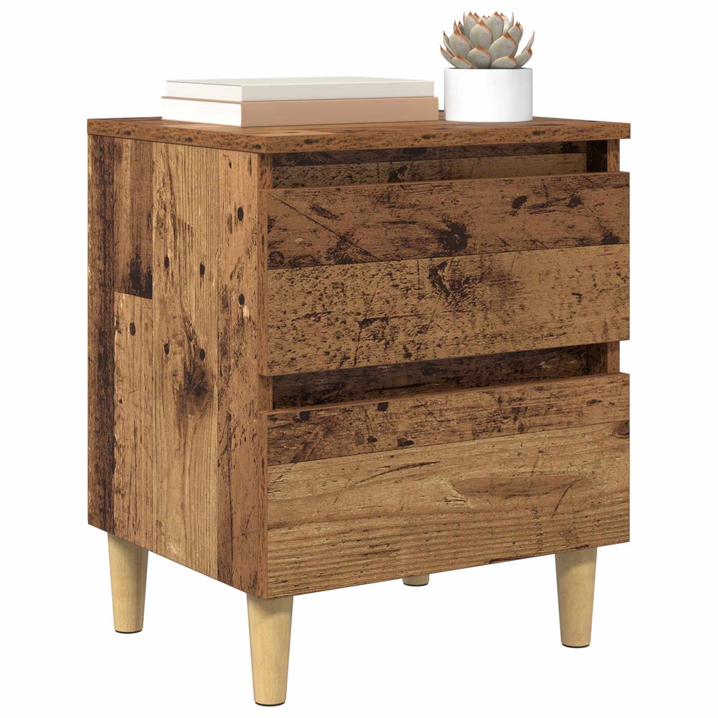 Bed Cabinets 2 pcs Old Wood 40 x 35 x 50 cm Engineered Wood