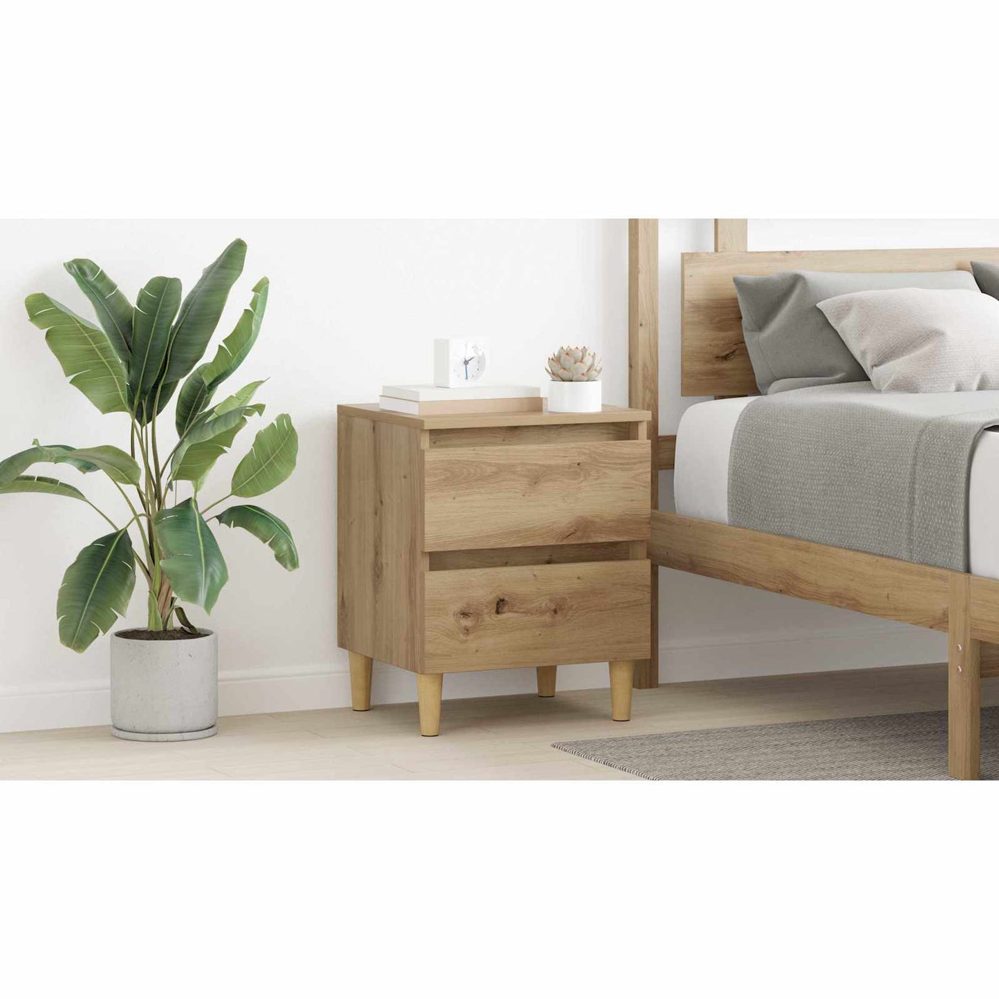 Bed Cabinet Artisan Oak 40 x 35 x 50 cm Engineered Wood