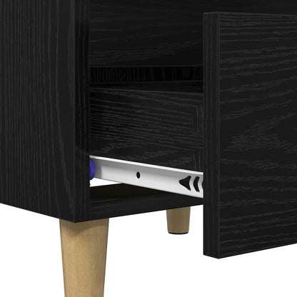 Bed Cabinets 2 pcs Black Oak 40 x 35 x 50 cm Engineered Wood