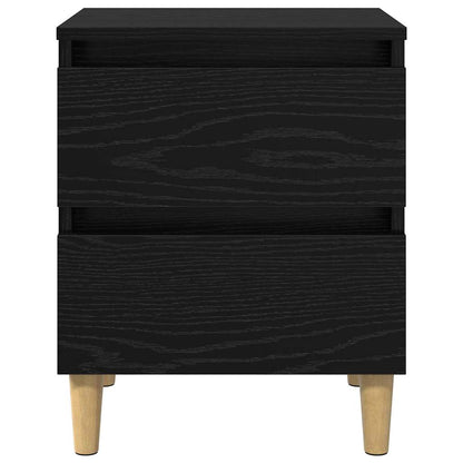 Bed Cabinets 2 pcs Black Oak 40 x 35 x 50 cm Engineered Wood