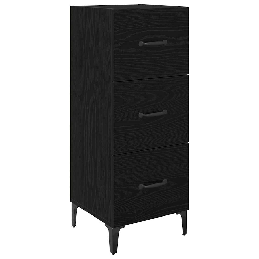 Sideboard Black Oak 34.5 x 34 x 90 cm Engineered Wood