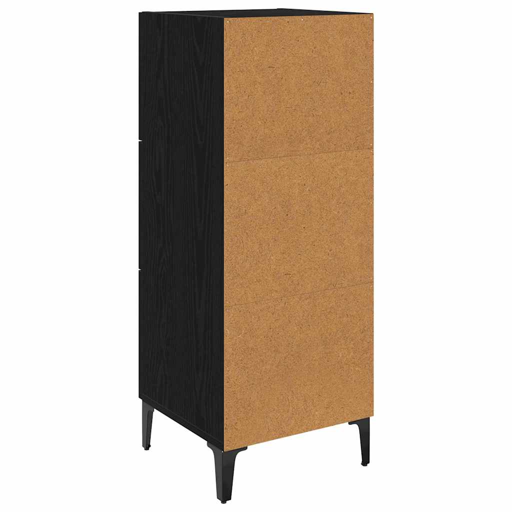 Sideboard Black Oak 34.5 x 34 x 90 cm Engineered Wood