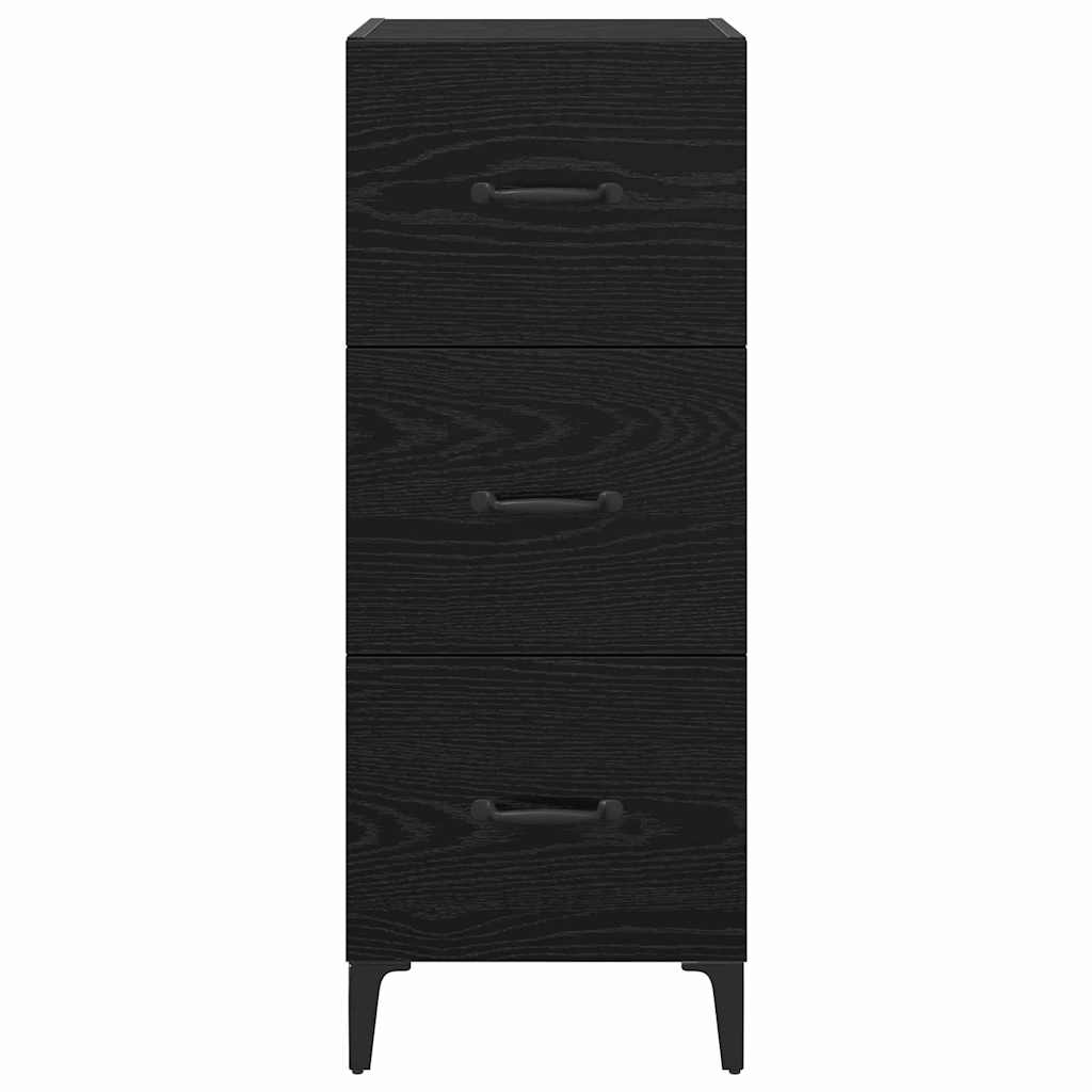Sideboard Black Oak 34.5 x 34 x 90 cm Engineered Wood