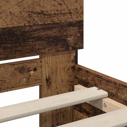 Bed Frame with Headboard Old Wood 100 x 200 cm Engineered Wood