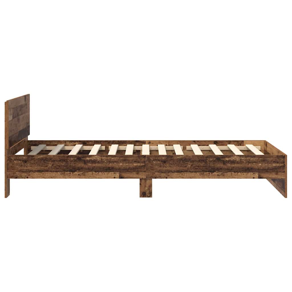 Bed Frame with Headboard Old Wood 100 x 200 cm Engineered Wood