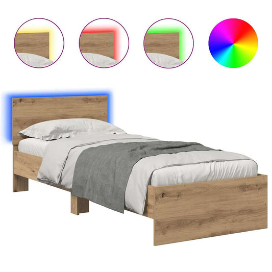 Bed Frame Artisan Oak 75 x 190 cm Engineered Wood