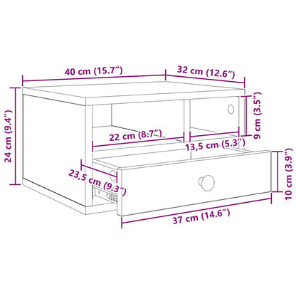 Printer Stand Artisan Oak 40 x 32 x 24 cm Engineered Wood