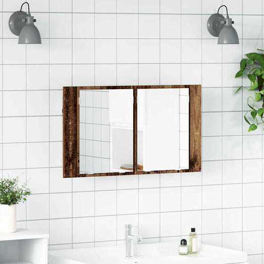 Bathroom Mirror Cabinet Old Wood 80 x 12 x 45 cm