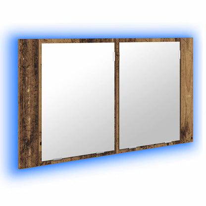 Bathroom Mirror Cabinet with Shelf Old Wood 80 x 12 x 45 cm