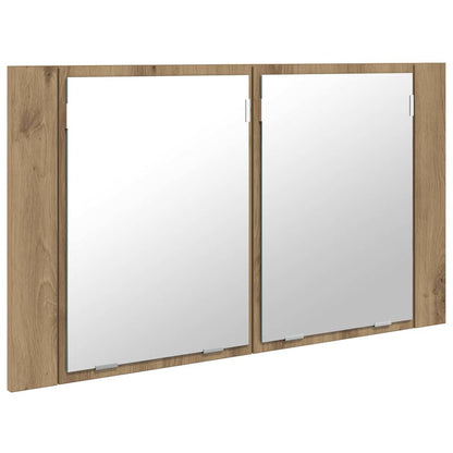 Bathroom Mirror Cabinet Artisan Oak 80 x 12 x 45 cm