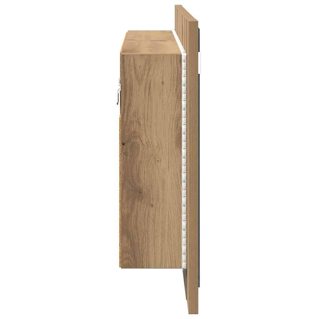 Bathroom Mirror Cabinet Artisan Oak 80 x 12 x 45 cm
